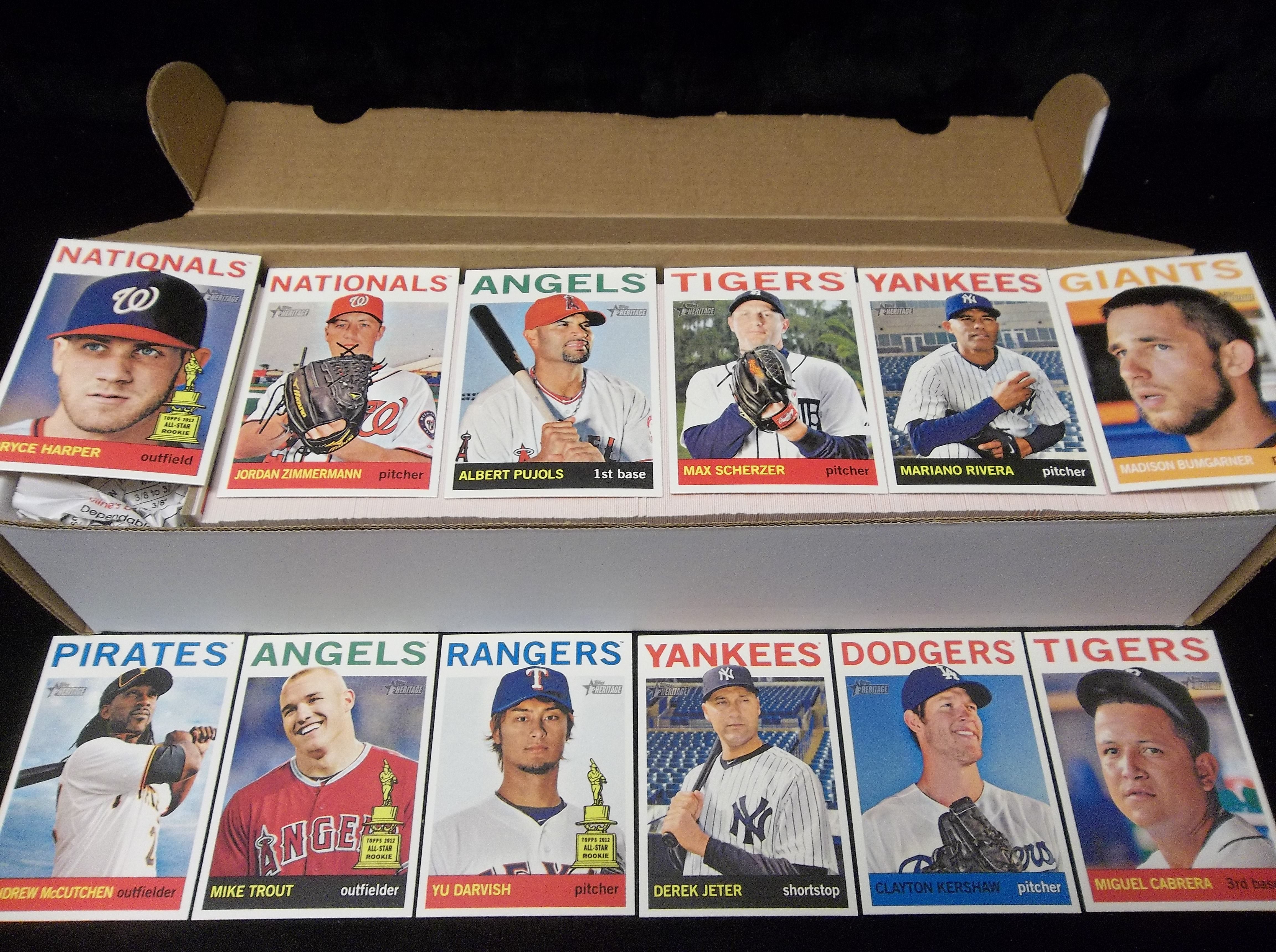 Lot Detail 2013 Topps Heritage Baseball Complete Set of 500 with