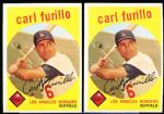 1959 Topps Bb- #206 Carl Furillo, Dodgers- 5 Cards