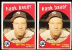 1959 Topps Bb- #240 Hank Bauer, Yankees- 5 Cards