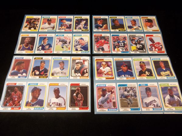 1992-93 SCD “Sports Card Price Guide Monthly” 8-Card Uncut Magazine Card Inserts- 11 Diff. Sheets