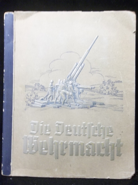 1936 Die Deutsche Wehrmacht Cigarette Card Album with Set of 270 Cards Glued inside