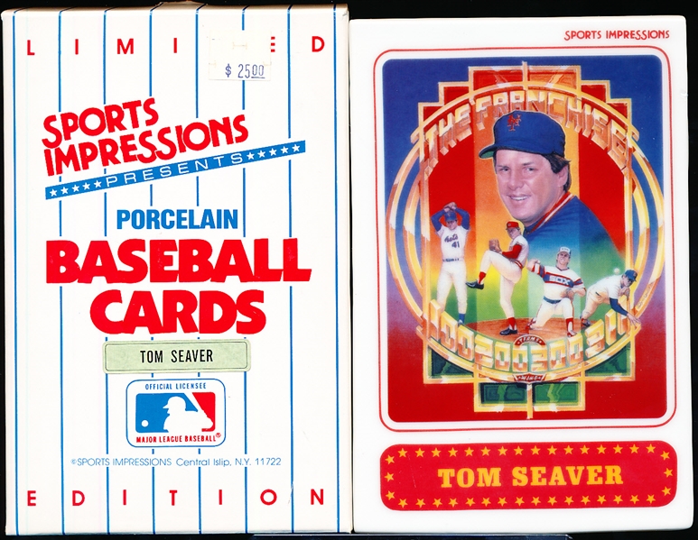 1989 Sports Impressions- Porcelain Baseball Card (Large)- Tom Seaver “The Franchise