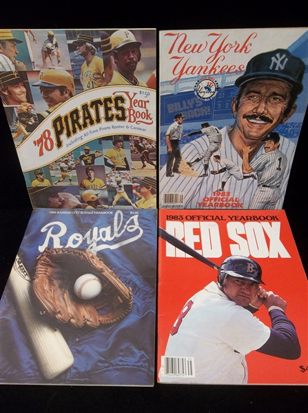 Seven Baseball Yearbooks