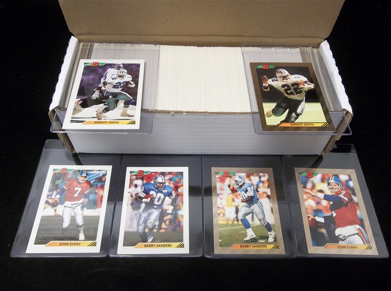 1992 Bowman Football Complete Set of 573