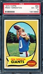 1970 Topps Football- #80 Fran Tarkenton, Giants- PSA Ex-Mt 6