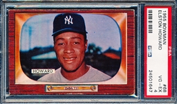 1955 Bowman Baseball- #68 Elston Howard, Yankees- PSA Vg-Ex 4 