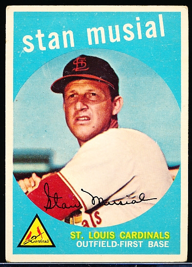 1959 Topps Bb- #150 Stan Musial, Cards