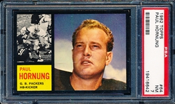 1962 Topps Football- #84 Paul Hornung, Packers- PSA NM 7