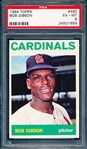 1964 Topps Baseball- #460 Bob Gibson, Cardinals- PSA Ex-Mt 6
