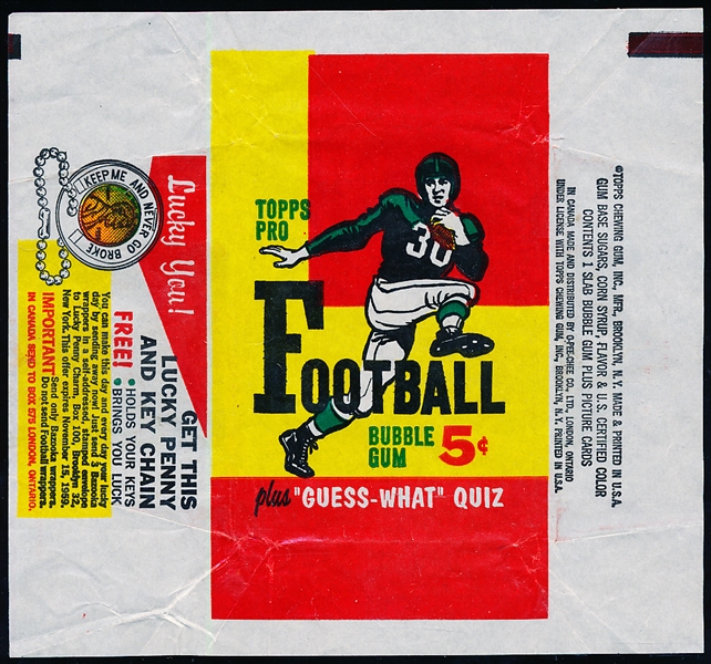 1959 Topps Football- 5 Cent Wrapper