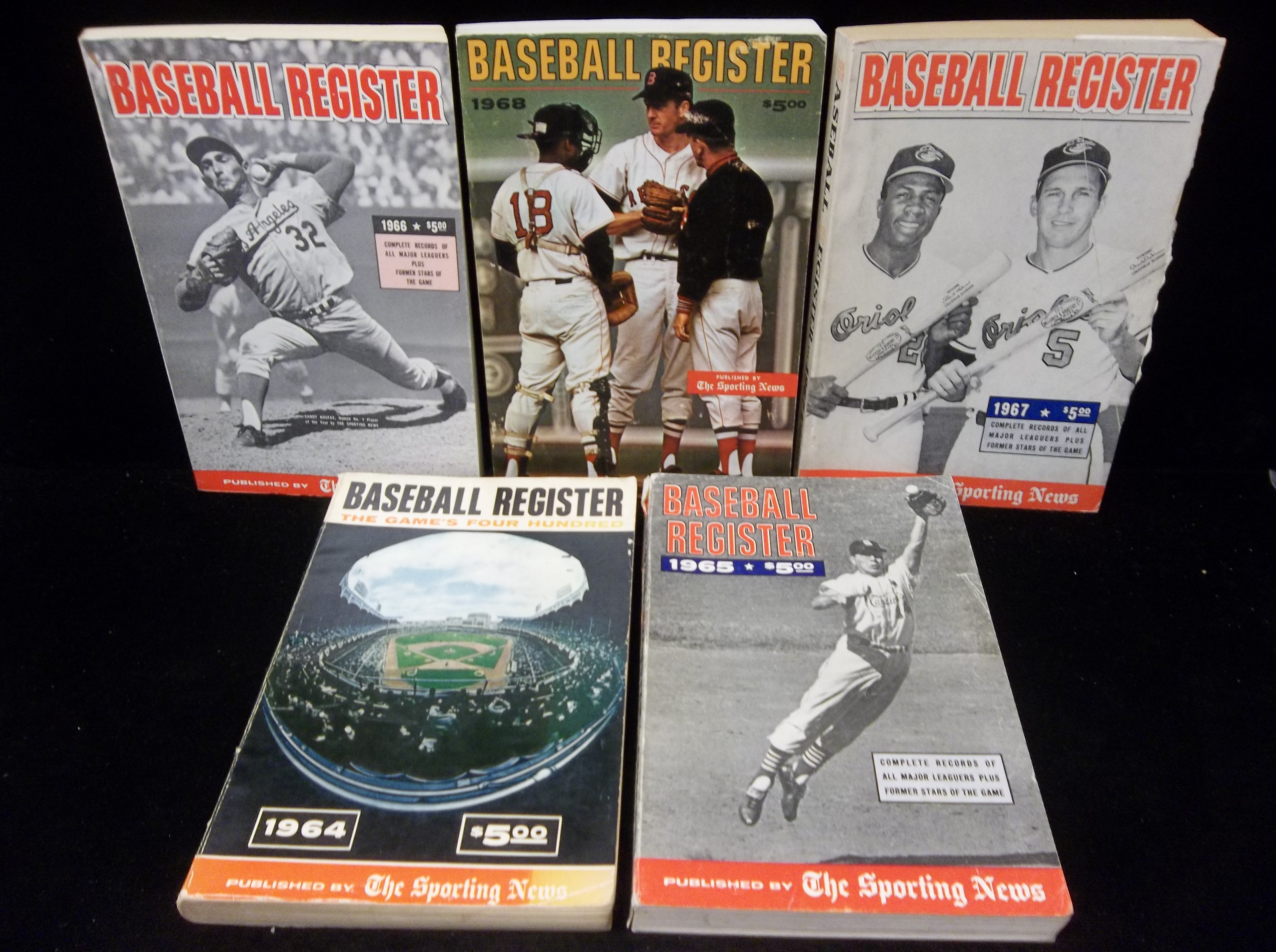 Lot Detail - The Sporting News Baseball Register- 5 Issues- 1964-1968