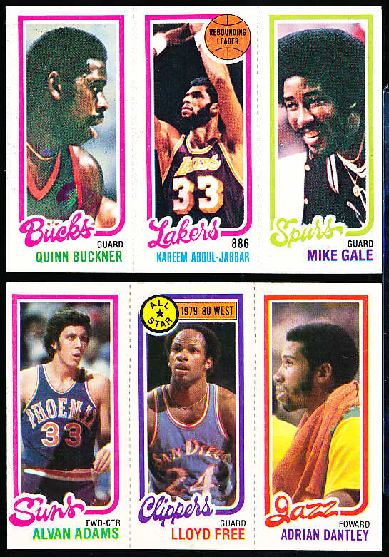 Lot Detail - 1980-81 Topps Bask- 3 Card Panels- 95 Asst.