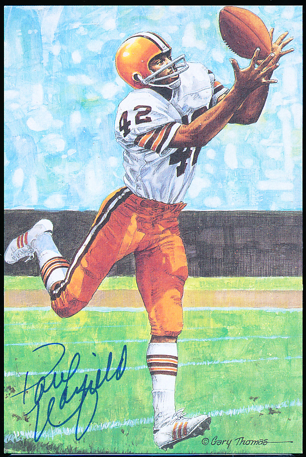 Lot Detail - 1989 Goal Line Art Ftbl. HOF Cards #28 Paul Warfield