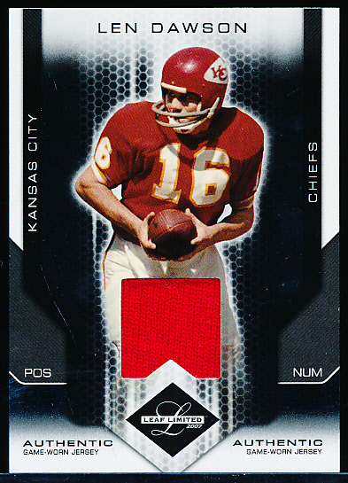 Lot Detail - 2007 Leaf Limited Football- “Jersey”- #162 Len Dawson, Chiefs-  #69/100