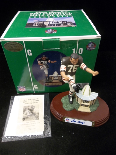 1999 Lou Groza Signed Vince Costello’s Pro Football Hall of Fame Collection Figurine- #798/4,900