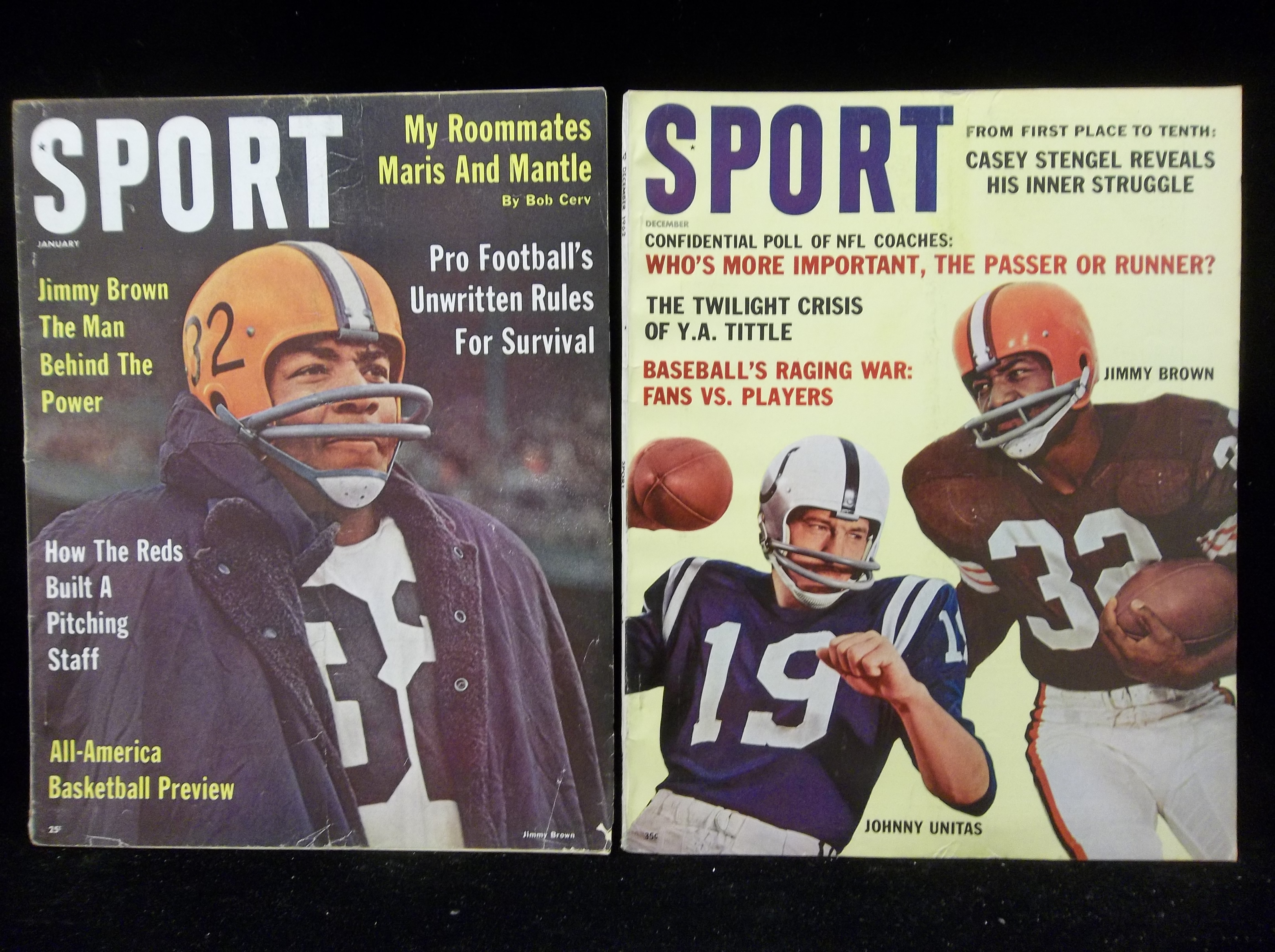 Lot Detail - 1962 Sport Magazine- 2 Diff. Jim Brown Covers