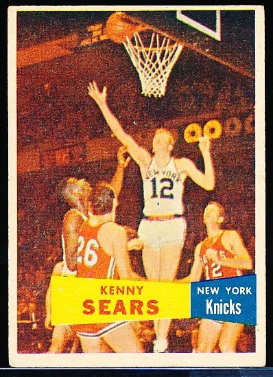 1957-58 Topps Bask- #7 Kenny Sears, Knicks