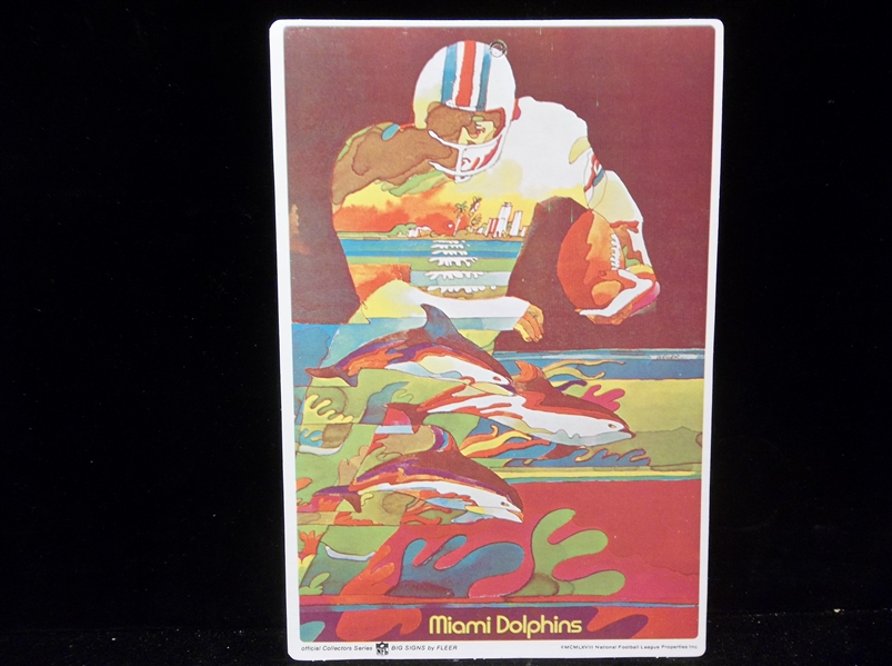 1968 Fleer “Big Signs” Football- Miami Dolphins