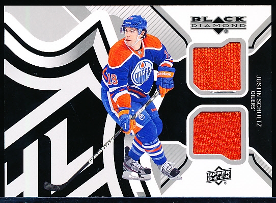 2013-14 Black Diamond Hockey- “Double Diamond Jerseys”- #Rookd-JS Justin Schultz, Oilers