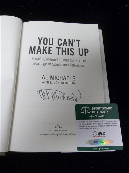 2014 You Can’t Make This Up by Al Michaels with L. Jon Wertheim- Signed by Michaels- SGC Certified