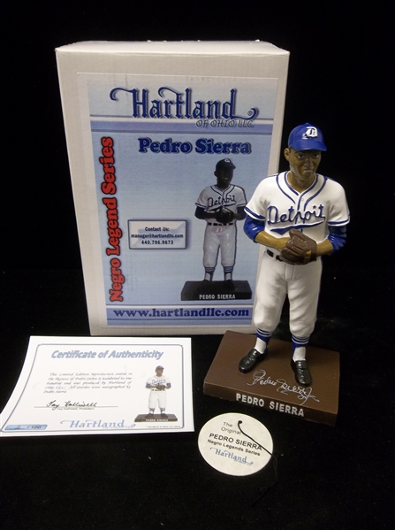 2012 Hartland of Ohio LLC Pedro Sierra Autographed Negro League 8” Figure- #2/100 Signed