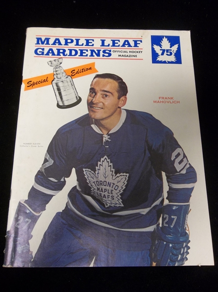 Maple Leaf Gardens Official Hockey Magazine/ Game Program