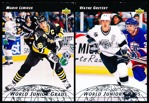 1992-93 Upper Deck Hockey- “World Junior Grads” Near Complete Insert Set- 18 of 20 Cards