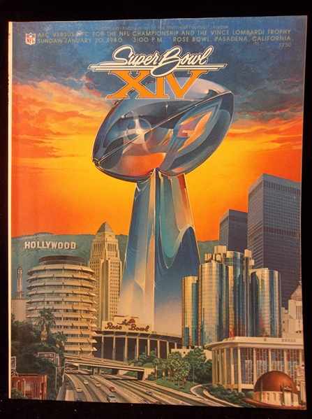 January 30, 1980 Super Bowl XIV Program- Pittsburgh Steelers vs. Los Angeles Rams