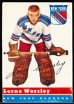 1954-55 Topps Hockey- #10 Lorne Worsley, Rangers