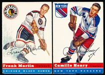 1954-55 Topps Hockey- 2 Cards