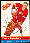 1954-55 Topps Hockey- #58 Terry Sawchuk, Red Wings