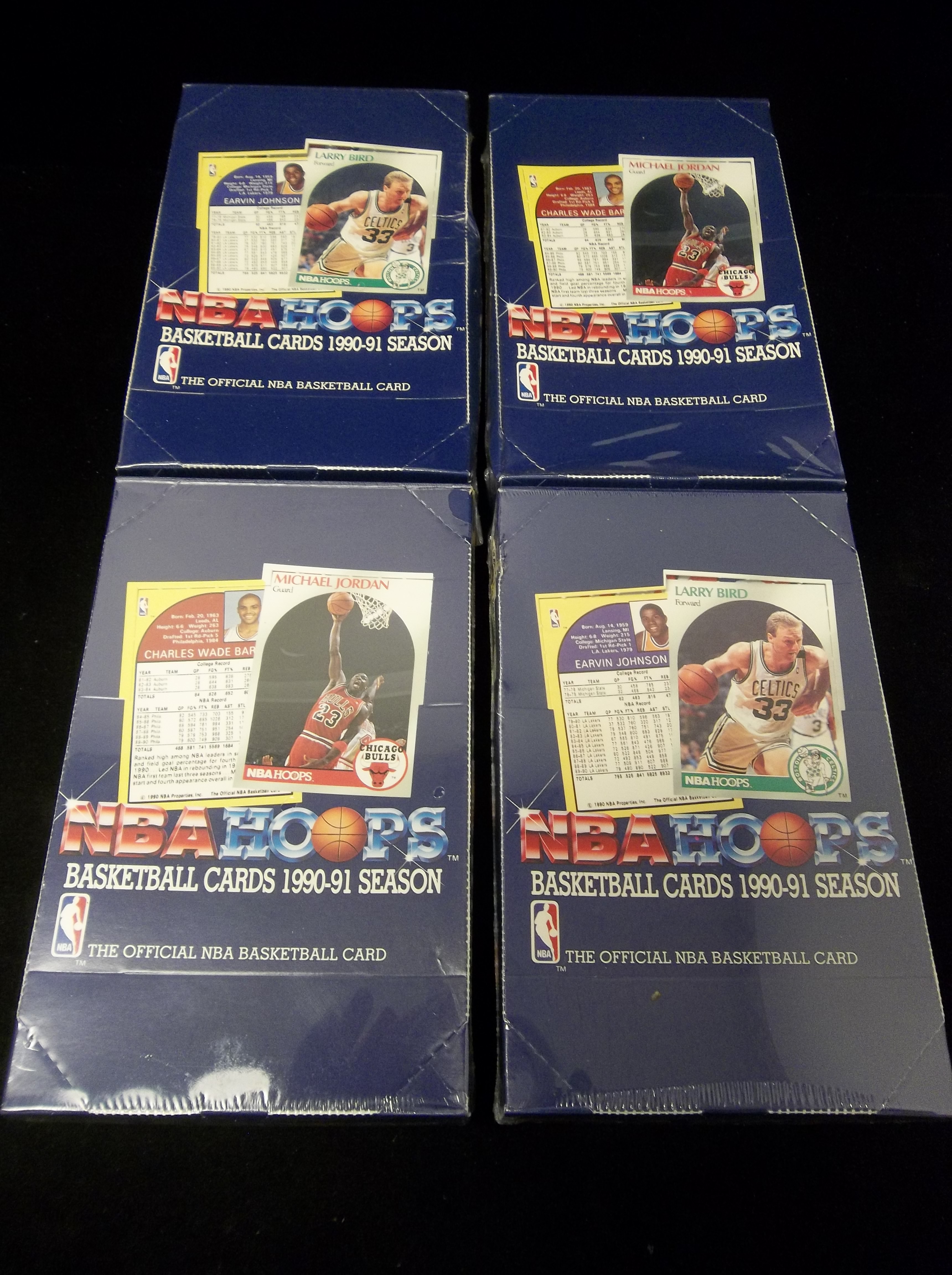 Lot Detail 1990 91 Hoops Basketball Series 1 4 Unopened Wax Boxes