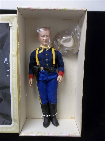 1982 Effanbee Doll Corp. (NY, NY) John Wayne U.S. Army Cavalry Attire 17” Doll- (Item #2981)