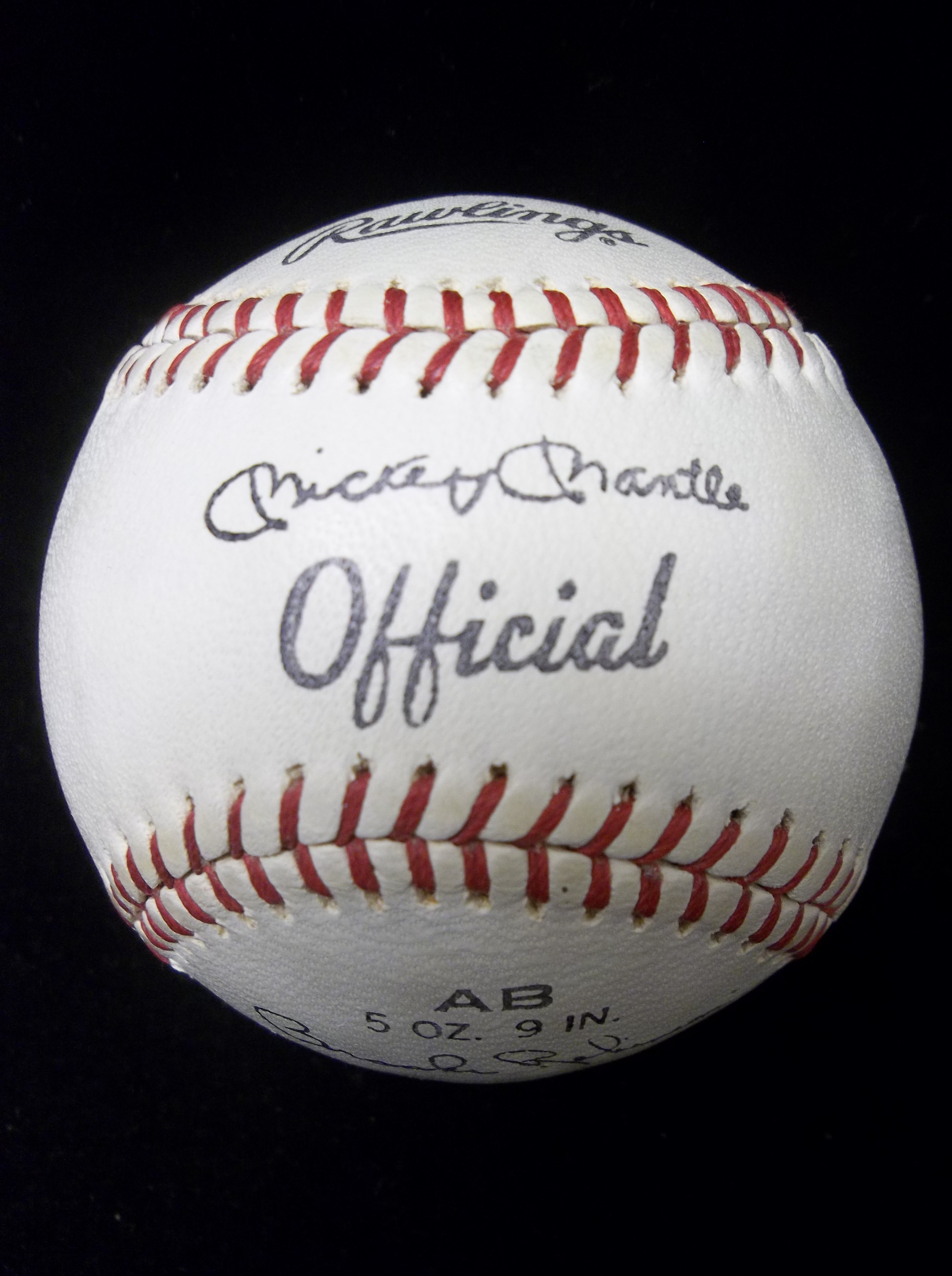 Mickey Mantle signed Official Rawlings ROAL American League Baseball #7  Toned - UDA Hologram #UDD16732