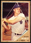 1962 Topps Bb- #1 Roger Maris, Yankees
