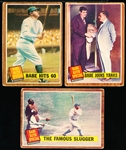 1962 Topps Bb- Babe Ruth- 5 Diff.