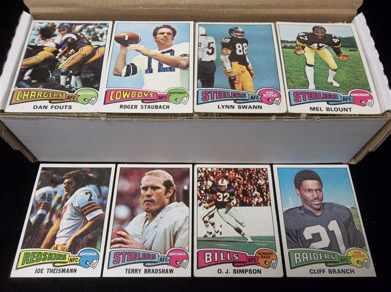 1975 Topps Football Near Complete Set- 527 of 528