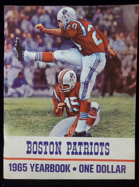 1965 Boston Patriots AFL Football Yearbook