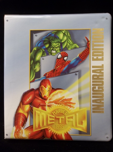 1995 Marvel Metal Non-Sport- 1 Complete Set of 138 Cards + 1 Gold and 1 Metal Blaster Insert Sets of 18 in Special Collector’s Binder