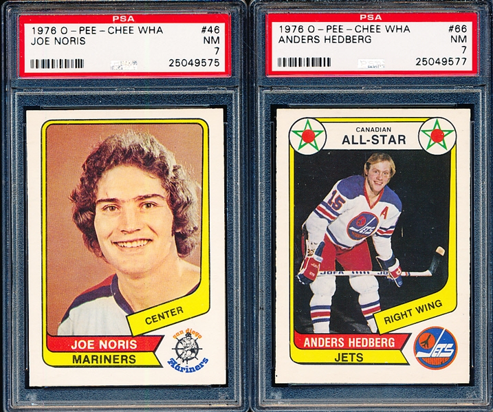 1976 O-Pee-Chee WHA Hockey- 2 Cards