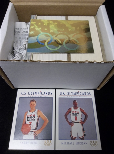 1992 Impel U.S. Olympicards Complete Sets of 110 with Gold Olympic Rings Hologram Cards- 2 Sets