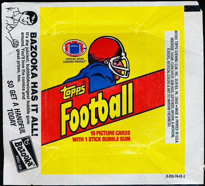 Football Wrappers- 25 Wrappers