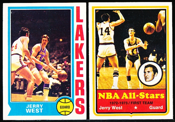 Jerry West Basketball Lot- 10 Cards