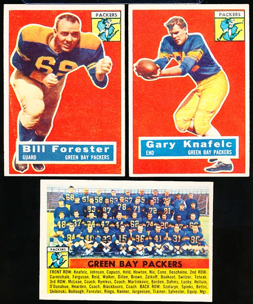 1956 Topps Football- Green Bay Packers- 5 Diff.