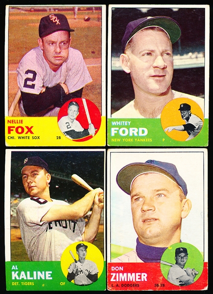 1963 Topps Bb- 4 Cards