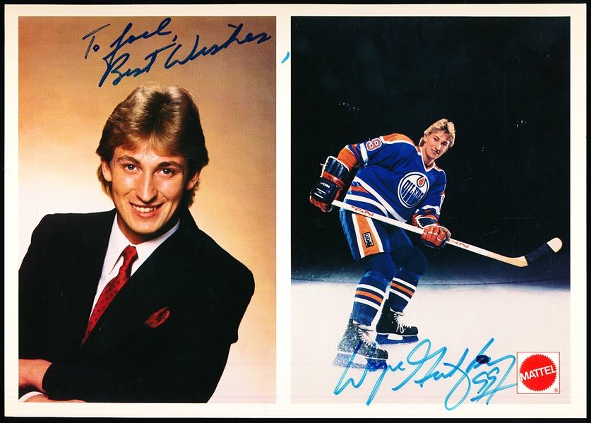 Wayne Gretzky Autographed Mattel/Edmonton Oilers Hockey Color 8” x 10” Photo- SGC Certified