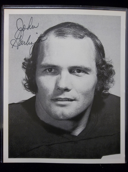 John Garlington Autographed 1970’s Cleveland Browns B/W 8” x 10” Photo