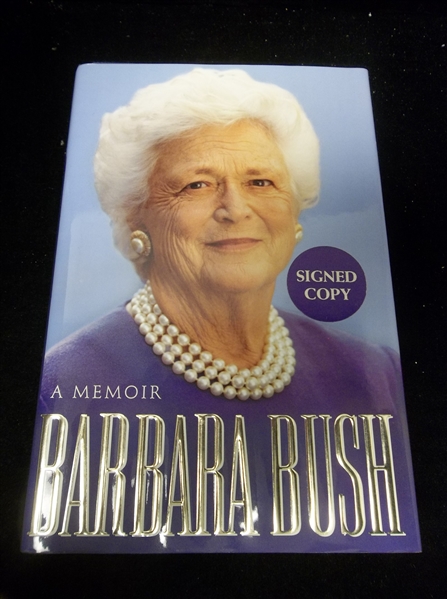 1994 A Memoir: Barbara Bush by Barbara Bush- Signed by Mrs. Bush- SGC Certified