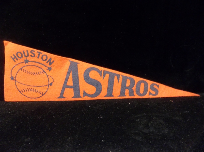 1960’s Houston Astros 14” Baseball Felt Pennant