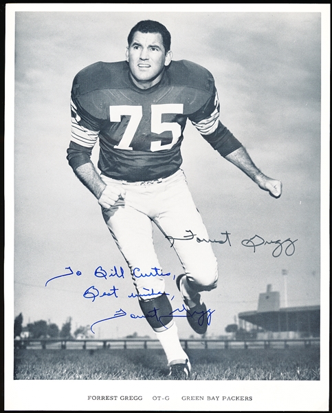 Forrest Gregg Autographed Green Bay Packers B/W 8” x 10” Photo